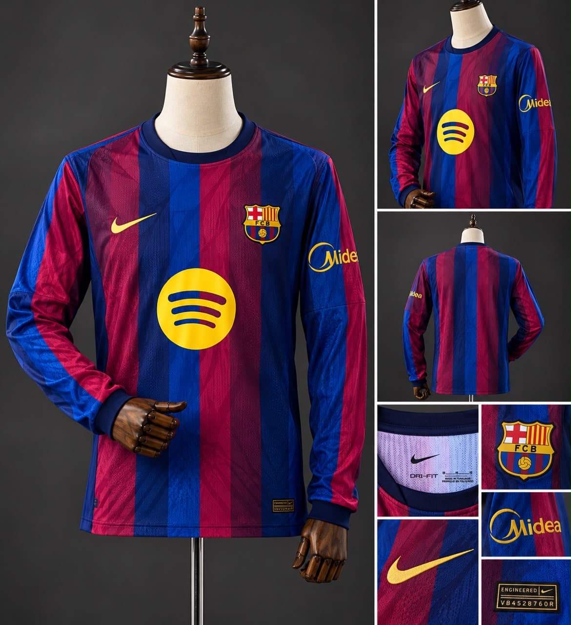 maillot manches longues fc barcelone domicile 2026/27